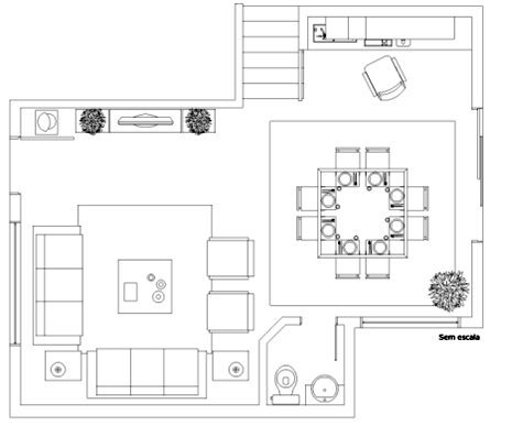 Imagem mostrando a diferença entre planta baixa e vista